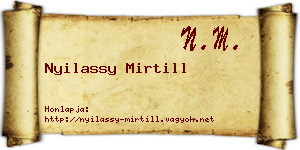 Nyilassy Mirtill névjegykártya